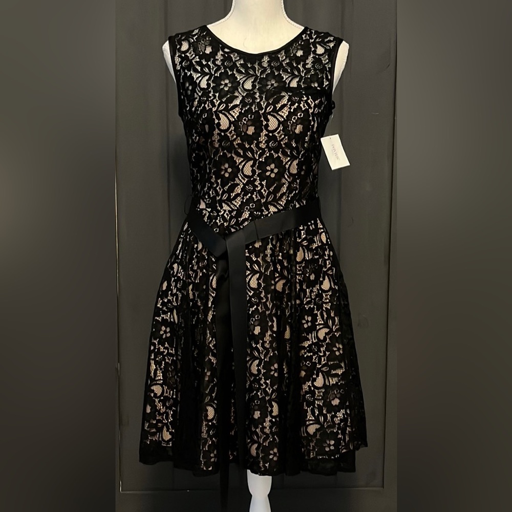 BETSY & ADAM Lace Dress perfect for holidays, weddings & special events. NWT